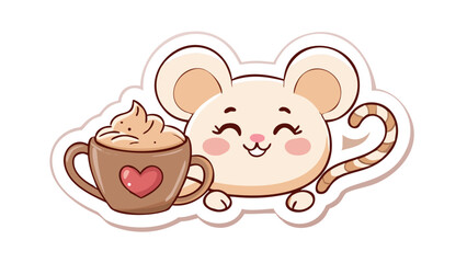 Cute Coffee Cup Mascot-Kawaii Cafe Drink Vector Illustration