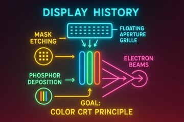 CRT Display History Infographic for Technology Evolution and Retro Computing