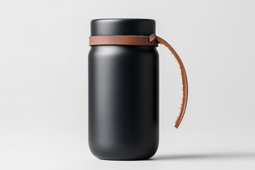 Obraz premium Stylish insulated cup featuring strap grip