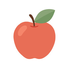 Red Apple's Simplicity: A vibrant red apple, with a subtle leaf, embodies purity. The simplicity and charm of this classic fruit makes this image eye-catching.