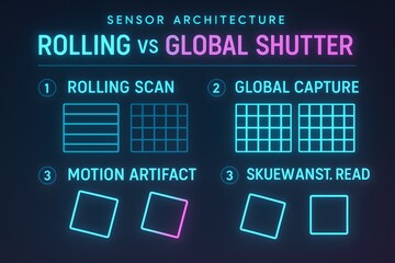  Camera Shutter Types Infographic Comparing Global and Rolling Shutter for Photography Education