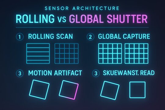  Camera Shutter Types Infographic Comparing Global and Rolling Shutter for Photography Education