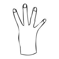 Simple Hand Gesture Library | Four Fingers Counting Pose