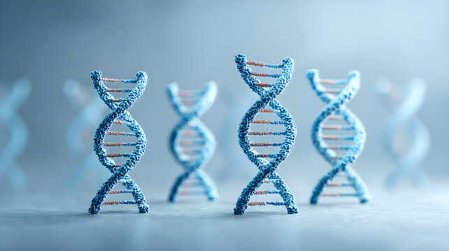 Dna strands representing genetics, science, and medical research