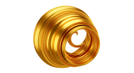 Golden spiraling coil, metallic and shiny, could be used for backgrounds, design elements, or industrial concept projects. Versatile and eyecatching.