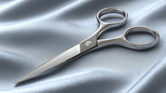 Designer tailor cutting elegance in silk at high-fashion studio a seamstress's artistry and precision - Powered by Adobe