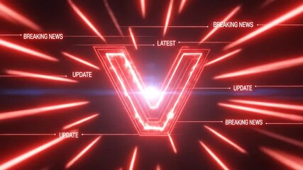 Fast News Intro Animation Red Velocity Light Speed Coverage Broadcast Design
