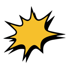 Yellow Starburst Comic Effect