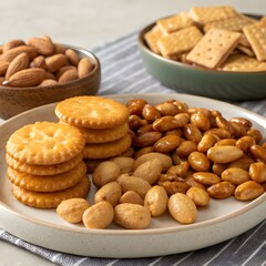 Peanuts with biscuits