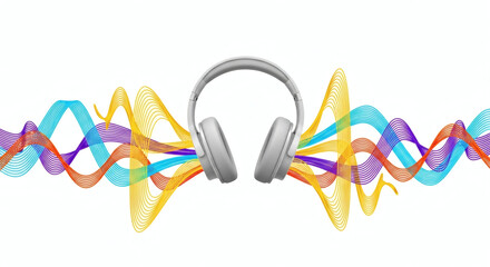 Headphones with Sound Waves