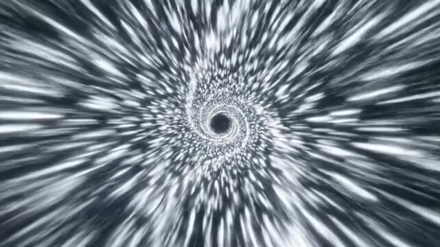 Hyperspace vortex accelerates toward a singularity