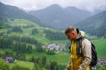man in the mountains