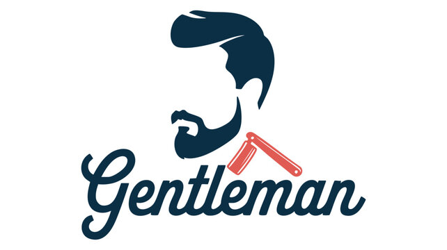 Gentleman barber shop logo design
