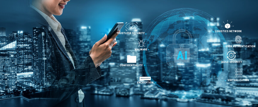 The role of AI in cybersecurity for advanced threat protection and data security. Using AI for malware detection, encryption, and user authentication. Motif