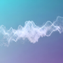 Blue-Green Digital Soundwave on Gradient Background