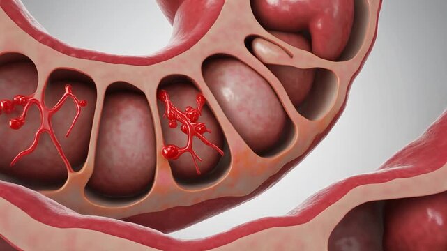 Diverticulosis Medical Illustration - A Detailed Look at Colon Health.