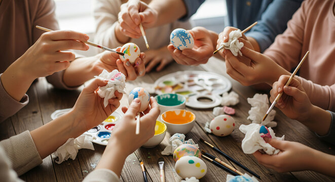 Colorful, Painted Easter Eggs