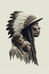 Native American Heritage Portrait with Tribal Elder Symbolizing Strength Identity Culture and Ancestral Connection