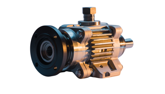 Industrial hydraulic gear pump with black mounting flange 5