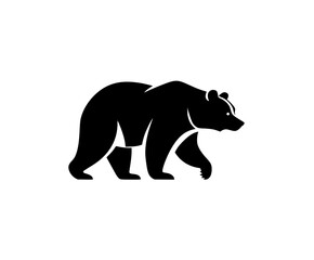 Fototapeta premium Elegant Bear Silhouette | Clean, isolated vector art for creative projects.