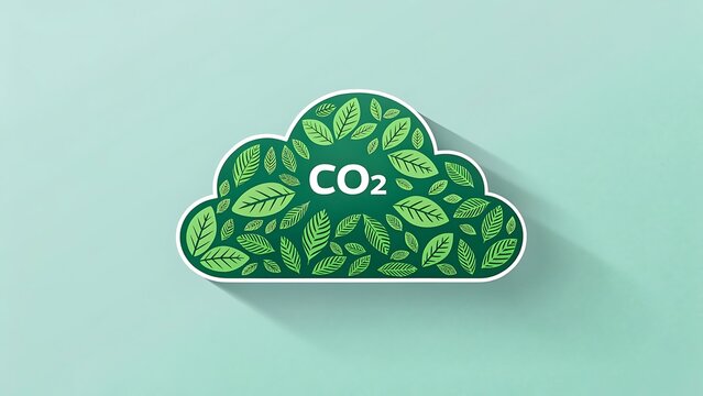 Eco friendly co2 concept with green leaf cloud on pastel background
- Powered by Adobe