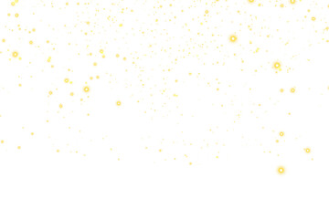 White dust PNG overlay with festive glowing bokeh particles, sparkling confetti light, and soft...