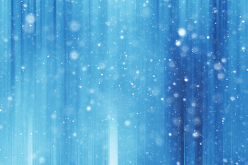 blue snow lines background / abstract background christmas blue snowflakes blurred background, snow flakes