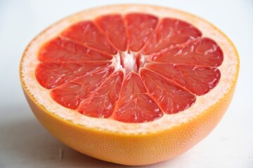 Close-up of a Pink Grapefruit Half