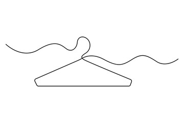 Minimal hanger continuous line art simple modern outline drawing
