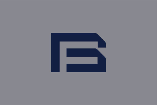 Letter BF, FB technology logo