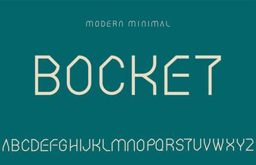 Modern Minimal Typography Creative Font, Alphabet Fonts, Vector Illustration,