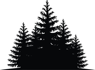 Black and white flower silhouette illustration vector white background