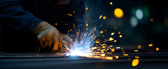 Metal fabrication welding sparks ignite intense passion and focus in the industrial process