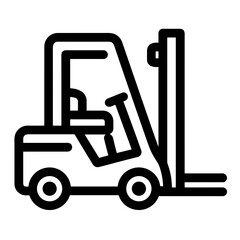 Simple Industrial forklift vector icon