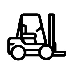 Simple Industrial forklift vector icon