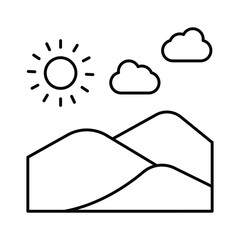 Desert Vector icon which can easily modify or edit