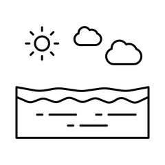 Seaside Vector icon which can easily modify or edit