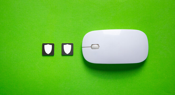 Shield protection with a computer mouse.