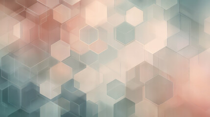 Faded geometric shapes in soft colors