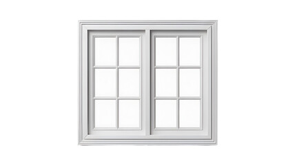 Classic white double hung window with six over six grids