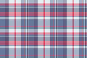 Sexual plaid vector check, wrapping tartan seamless pattern. No people fabric textile background texture in pastel and blue colors.