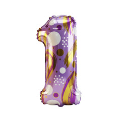 Festive Number One Balloon Decoration for Celebratory Occasions