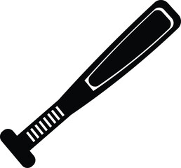 Classic baseball bat silhouette illustration