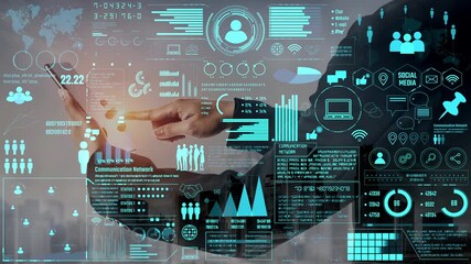 Connection network visualization showing global connection, network communication, digital connection analytic. Connect networks tool support real-time insight and improve connection system. Thunk - Powered by Adobe