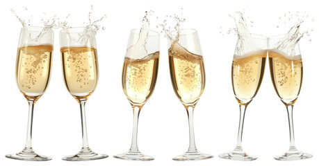 Plakat Celebratory champagne glasses clinking joyfully