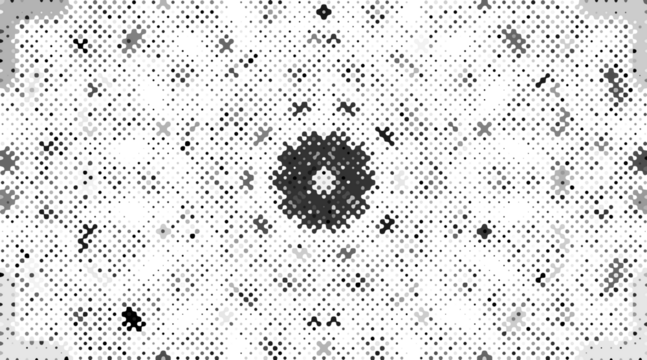 Abstract halftone dot-based shapes on a transparent background.