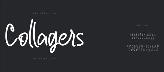 Abstract Fashion font alphabet. Minimal modern urban fonts for logo, brand etc. Typography typeface uppercase lowercase and number. vector illustration