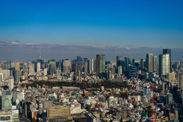 Panoramic view of Tokyo Roppongi area cityscape at daytime