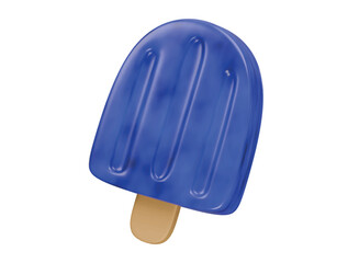 blueberry joy popsicle icon 3d illustration render