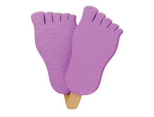 frosty foot popsicle icon 3d illustration render